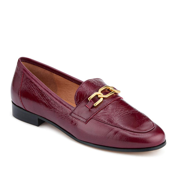 jones bootmaker Women's Tamie Smart Leather Loafers - Burgundy Patent