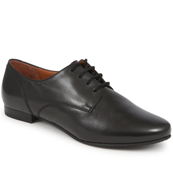 jones bootmaker Women's Tanaya Leather Derby Shoes - Black