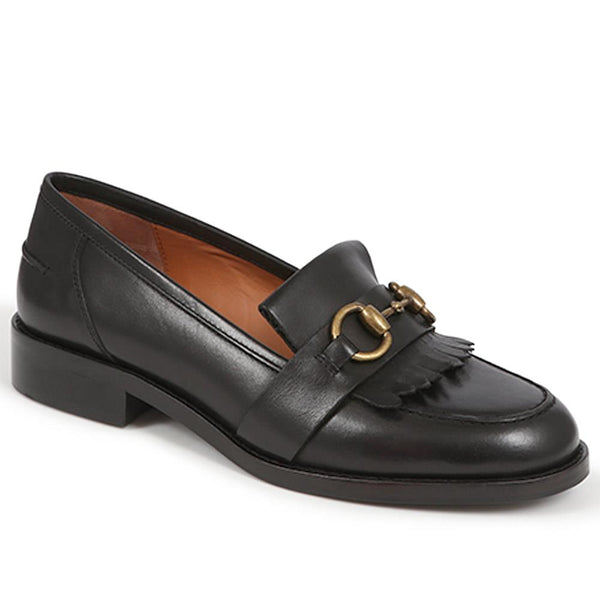 jones bootmaker Women's Tricia Leather Loafers - Black