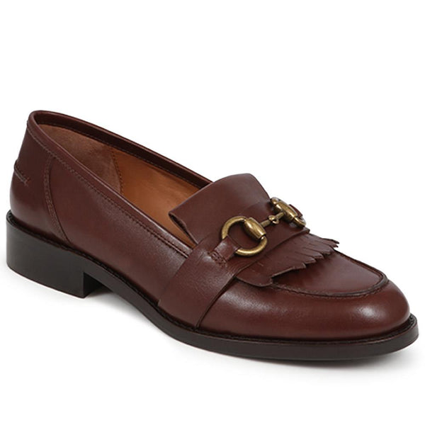 jones bootmaker Women's Tricia Leather Loafers - Brown