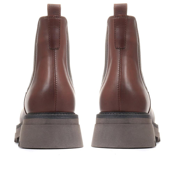 Jones Bootmaker Women's Trieste Chunky Leather Chelsea Boots - Brown