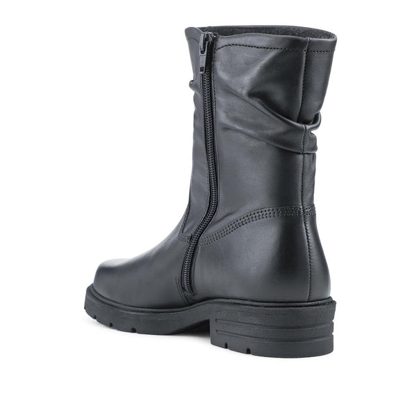 Jones Bootmaker Women's Trusted Gabor Leather Slouch Boots - Black