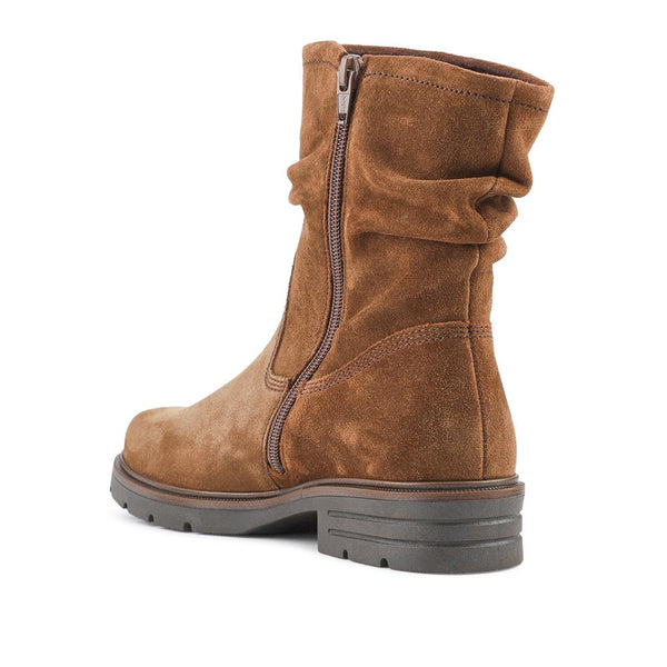 Jones Bootmaker Women's Trusted Gabor Leather Slouch Boots - Tan