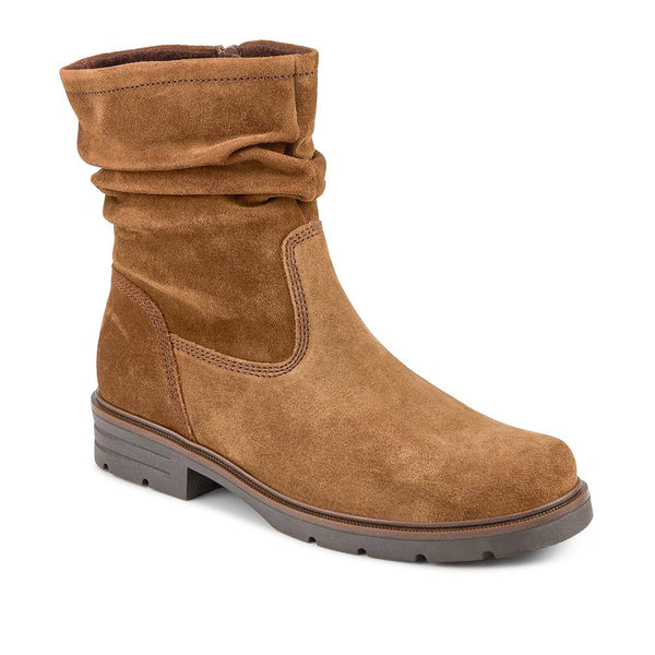 jones bootmaker Women's Trusted Gabor Leather Slouch Boots - Tan