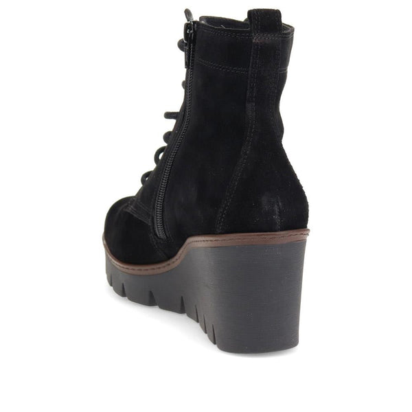 Jones Bootmaker Women's Ulrika Wedge Ankle Boots - Black Suede