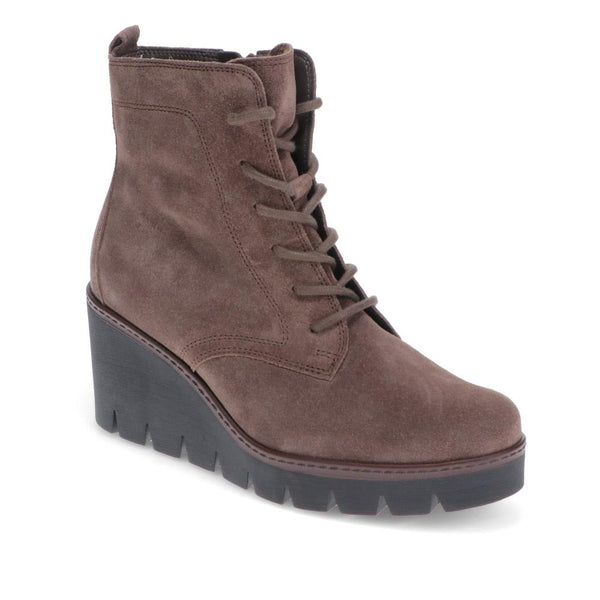 jones bootmaker Women's Ulrika Wedge Ankle Boots - Grey Suede