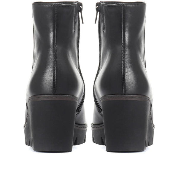 Jones Bootmaker Women's Utopia Gabor Wedge Heel Ankle Boots - Black