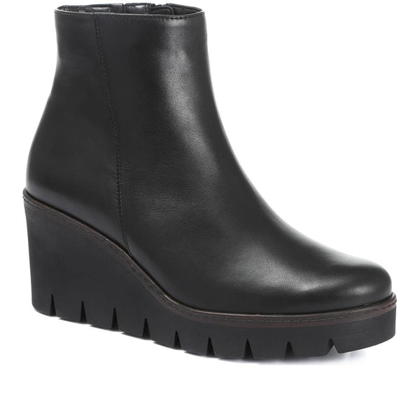 jones bootmaker Women's Utopia Gabor Wedge Heel Ankle Boots - Black