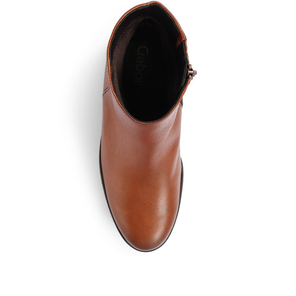 Jones Bootmaker Women's Utopia Gabor Wedge Heel Ankle Boots - Tan