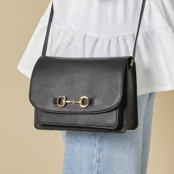 Jones Bootmaker Women's Vitoria Leather Crossbody Bag - Black