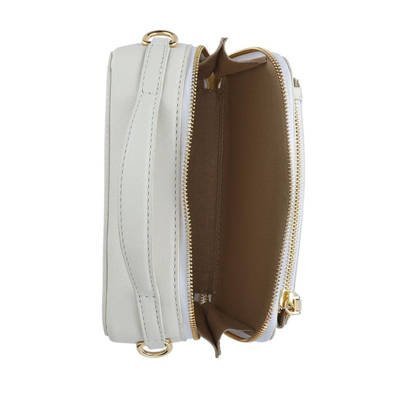 Jones Bootmaker Women's Waldorf Leather Zip-Up Handbag - White