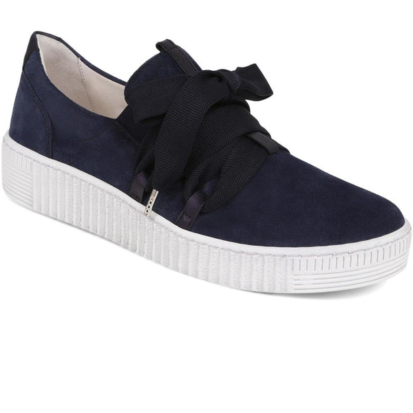 jones bootmaker Women's Waltz Gabor Lace-Up Trainers - Navy