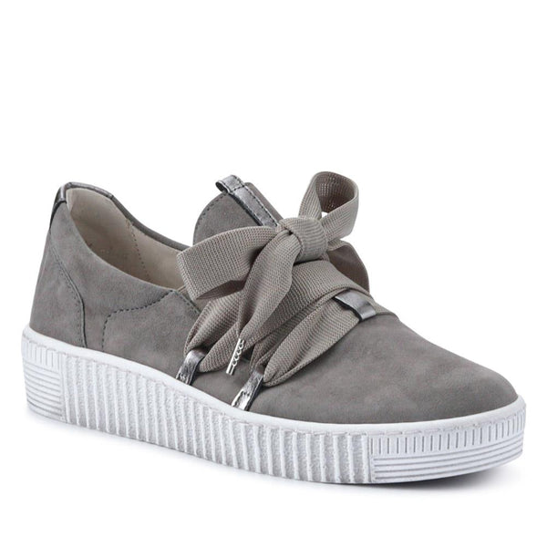 jones bootmaker Women's Waltz Gabor Lace-Up Trainers - Silver