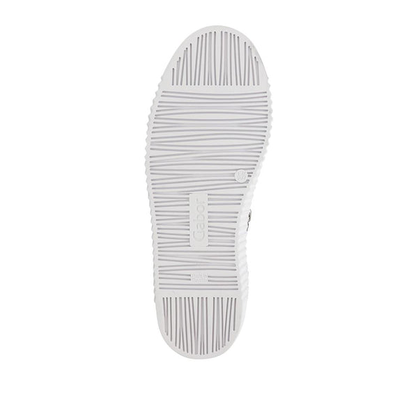 Jones Bootmaker Women's Wemo Gabor Lace-Up Leather Trainers - White-Gold