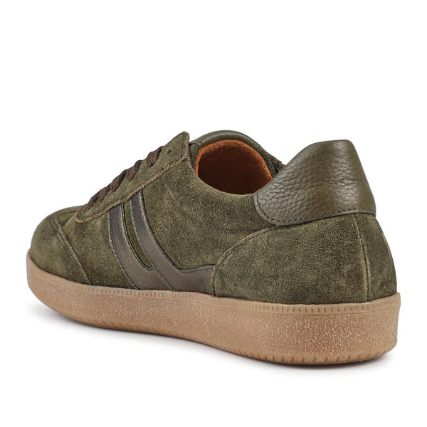 Jones Bootmaker Women's West Gabor Leather Trainers - Olive Suede