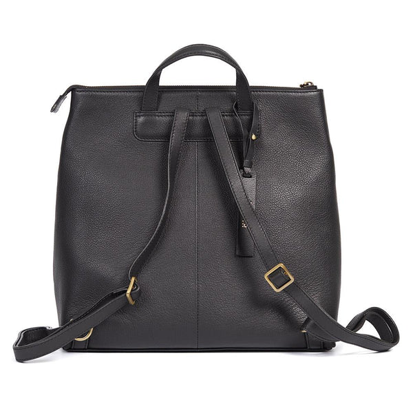 jones bootmaker Women's Westchester Leather Backpack - Black