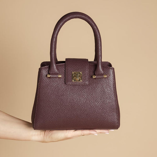 Jones Bootmaker Women's Whimsy Leather Top Handle Bag - Burgundy