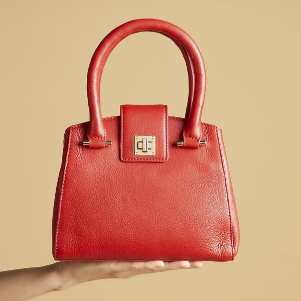 Jones Bootmaker Women's Whimsy Leather Top Handle Bag - Red