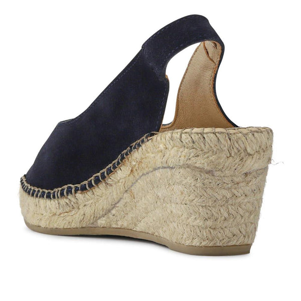 Jones Bootmaker Women's Wide-Fitting Leather Sandals - Navy