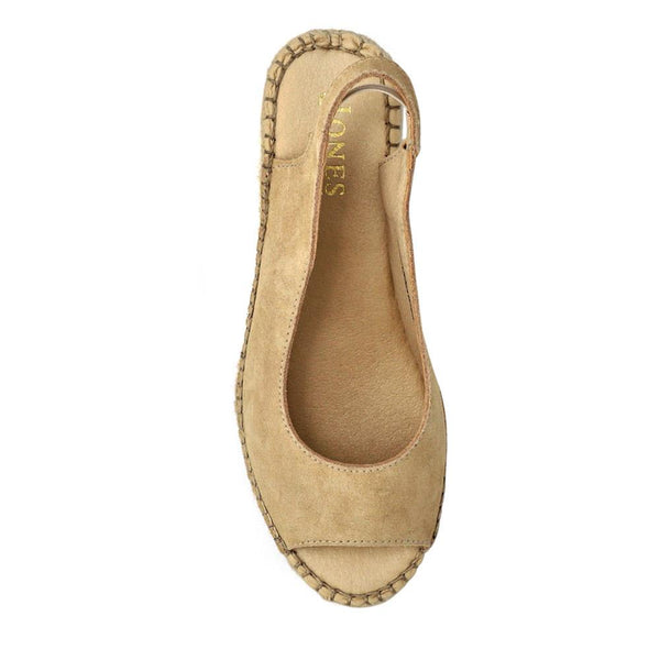 Jones Bootmaker Women's Wide-Fitting Leather Sandals - Sand