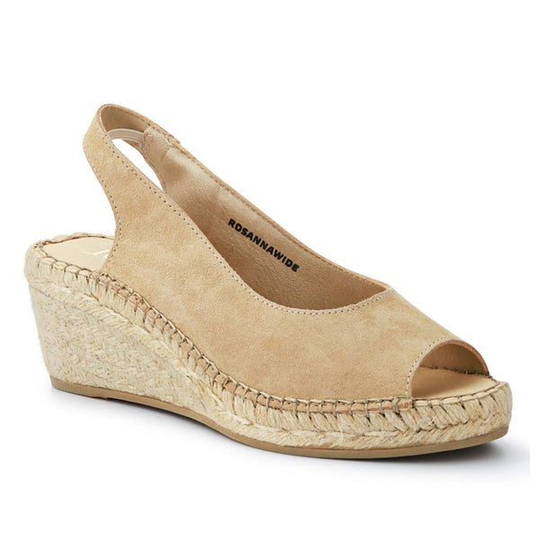 jones bootmaker Women's Wide-Fitting Leather Sandals - Sand