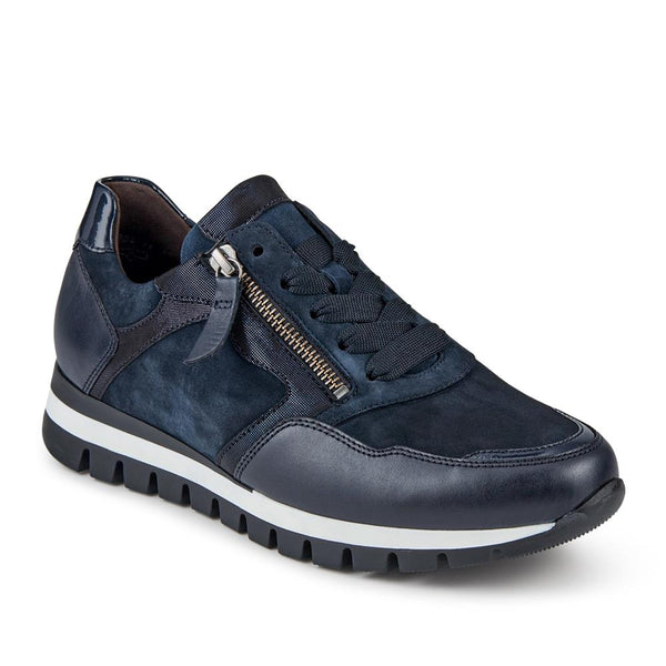 jones bootmaker Women's Willett Gabor Leather Trainers - Navy