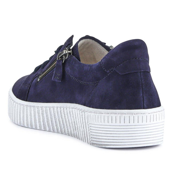 Jones Bootmaker Women's Wisdom Dual Zip Flatform Trainers - Navy