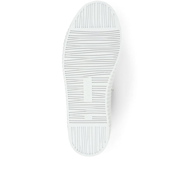 Jones Bootmaker Women's Wisdom Dual Zip Flatform Trainers - White