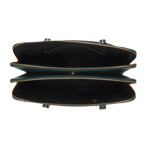 Jones Bootmaker Women's Wynter Croc Leather Shoulder Bag - Green Croc