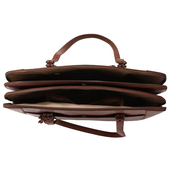 Jones Bootmaker Women's Wynter Croc Leather Shoulder Bag - Tan Croc