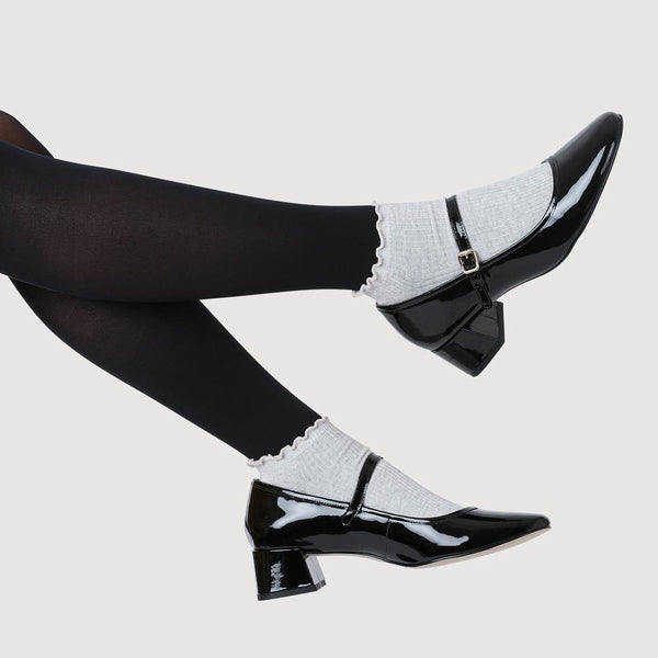 Jones Bootmaker Women's Xabrina Patent Leather Mary Janes - Black Patent