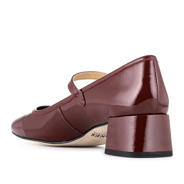 Jones Bootmaker Women's Xabrina Patent Leather Mary Janes - Burgundy Patent