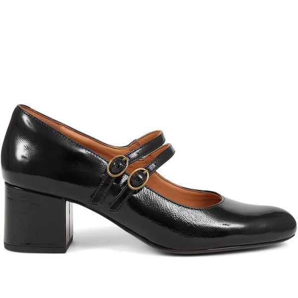 Jones Bootmaker Women's Xanthi Heeled Mary Janes - Black Patent