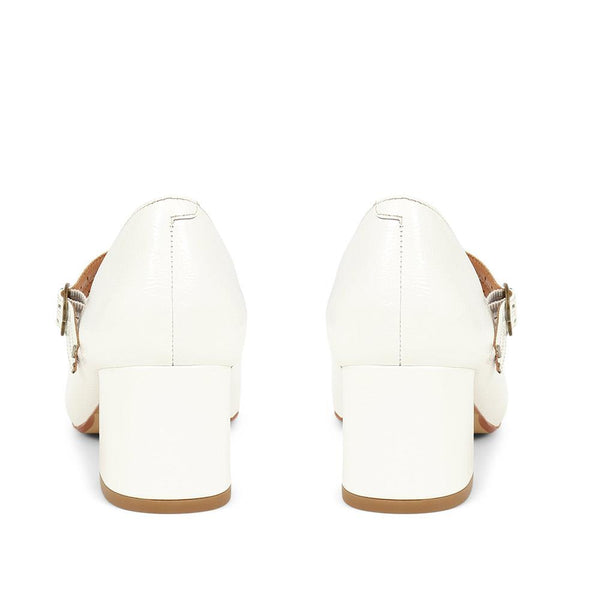 Jones Bootmaker Women's Xanthi Heeled Mary Janes - Off White Patent