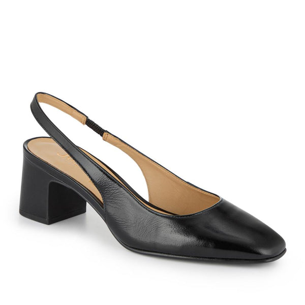 jones bootmaker Women's Xayna Leather Slingback Court Shoes - Black Patent