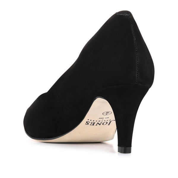Jones Bootmaker Women's Xena Leather Stiletto-Heeled Court Shoes - Black Nubuck
