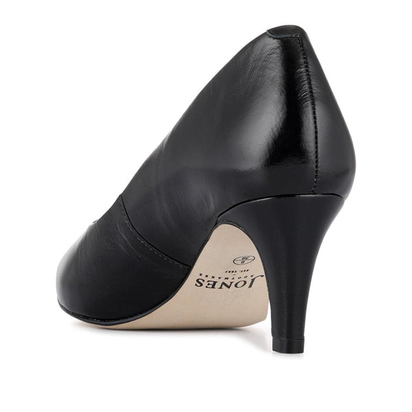 Jones Bootmaker Women's Xena Leather Stiletto-Heeled Court Shoes - Black Patent