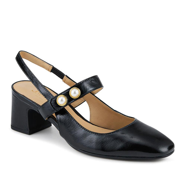 jones bootmaker Women's Xeneva Leather Mary Janes - Black