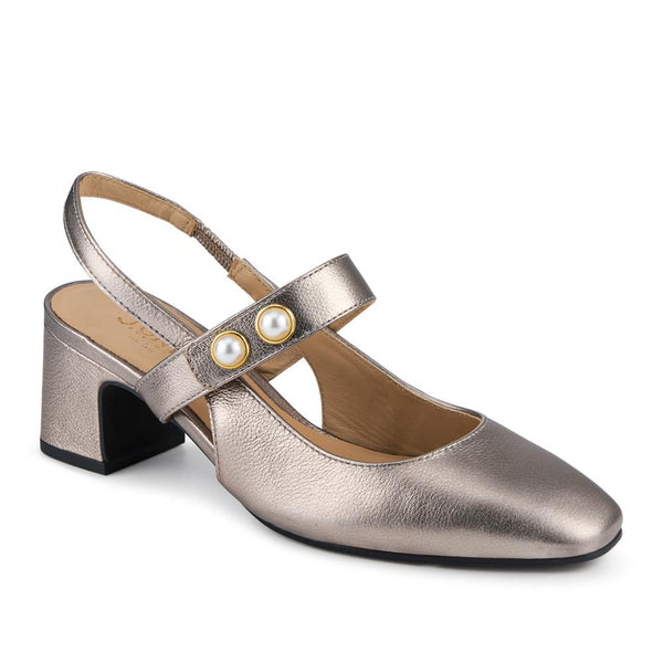 jones bootmaker Women's Xeneva Leather Mary Janes - Silver