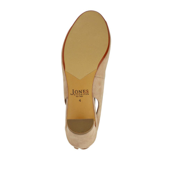 Jones Bootmaker Women's Xiomara Leather Slingback Court Shoes - Beige Suede