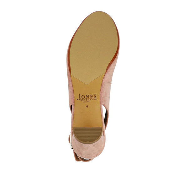 Jones Bootmaker Women's Xiomara Leather Slingback Court Shoes - Blush Suede