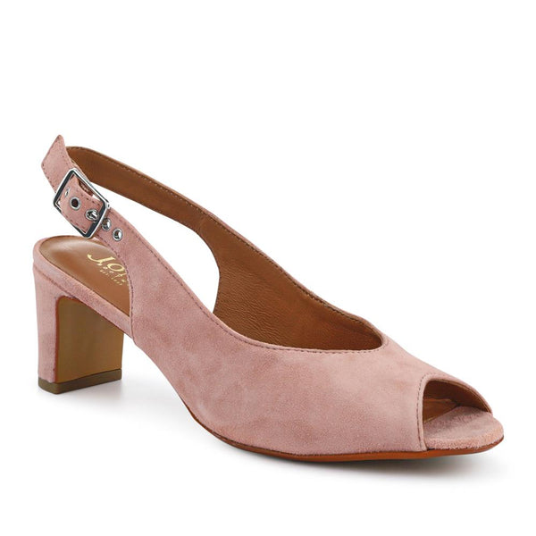 jones bootmaker Women's Xiomara Leather Slingback Court Shoes - Blush Suede