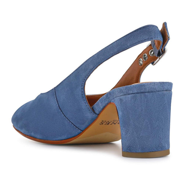 Jones Bootmaker Women's Xiomara Leather Slingback Court Shoes - Powder Blue