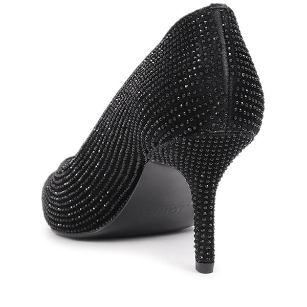Jones Bootmaker Women's Yanna Embellished Court Shoes - Black