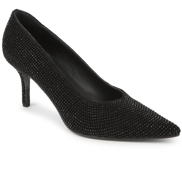 jones bootmaker Women's Yanna Embellished Court Shoes - Black