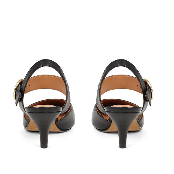 Jones Bootmaker Women's Yohanna Leather Court Shoes - Black