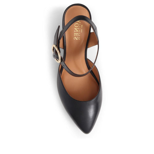 Jones Bootmaker Women's Yohanna Leather Court Shoes - Black