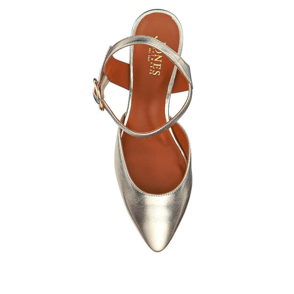 Jones Bootmaker Women's Yohanna Leather Court Shoes - Gold