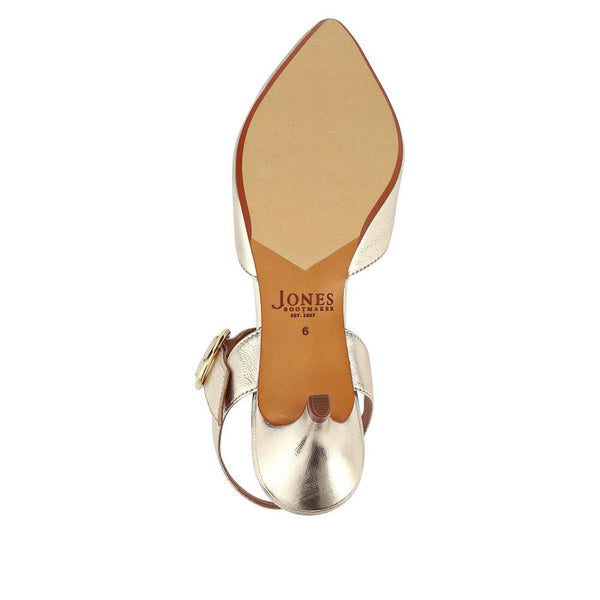 Jones Bootmaker Women's Yohanna Leather Court Shoes - Gold