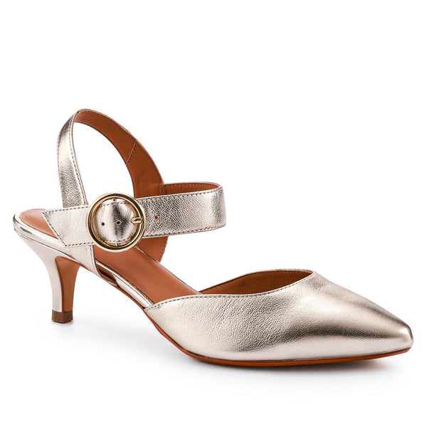 jones bootmaker Women's Yohanna Leather Court Shoes - Gold